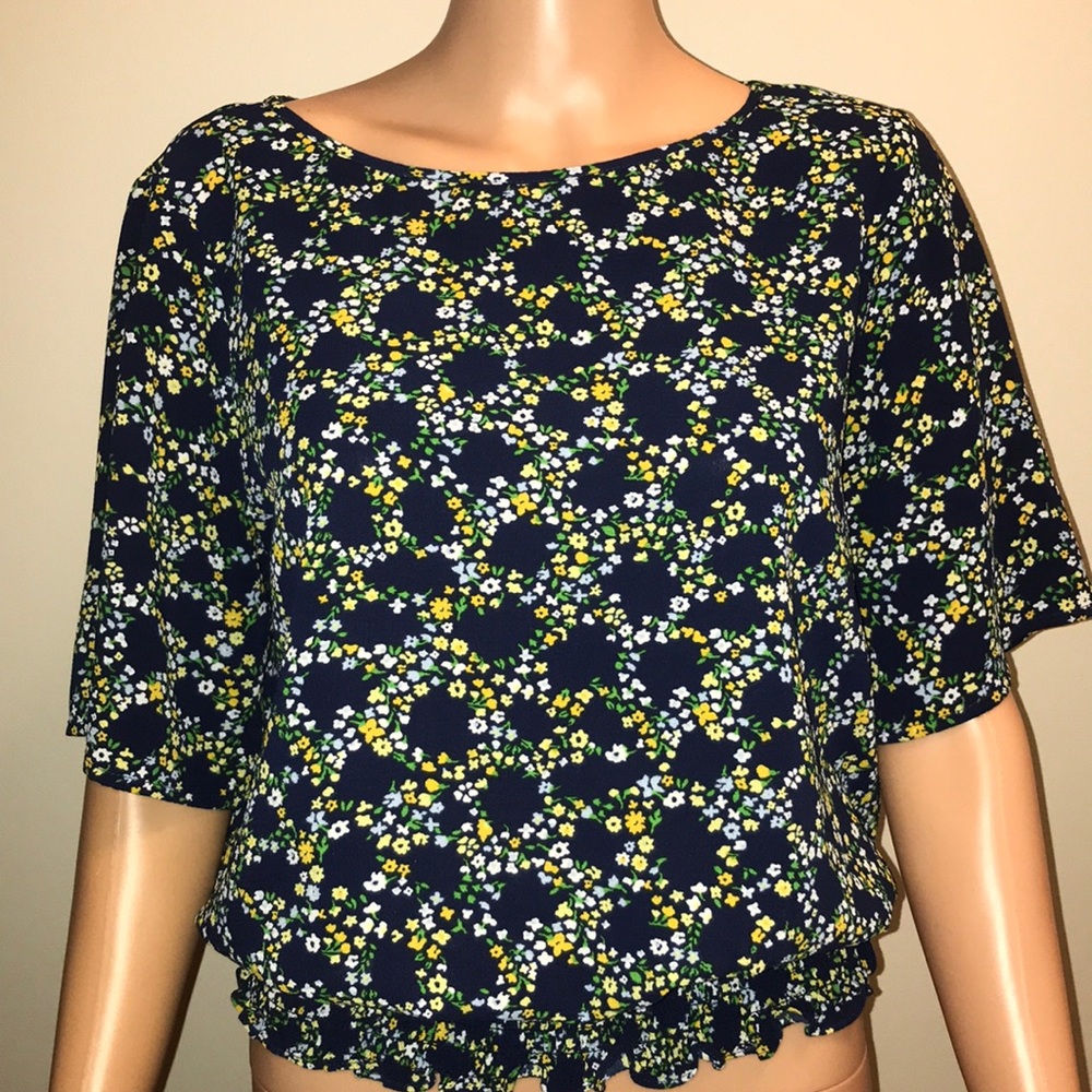 MICHAEL KORS top ( mini floral smocked ) medium